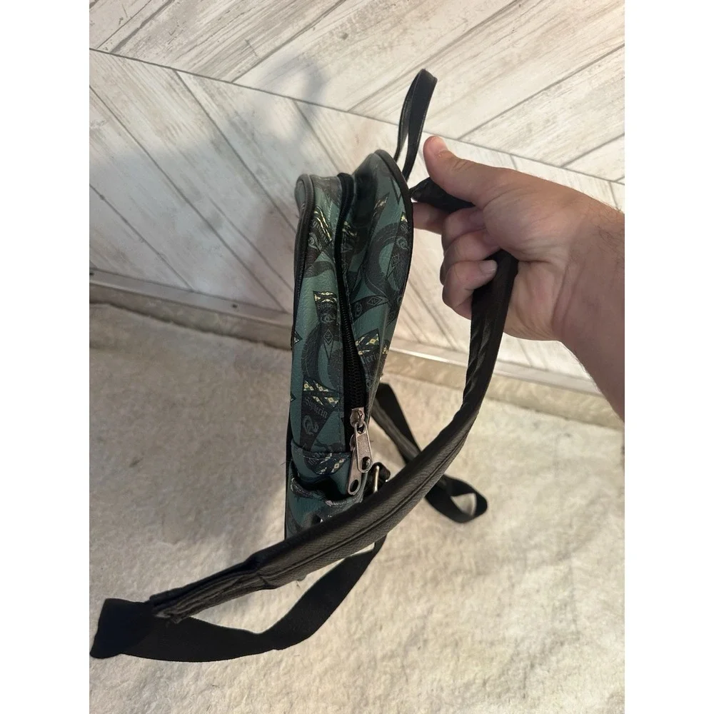 LOUNGEFLY  HARRY POTTER SLYTHERIN SNAKE GREEN BLACK MINI BACKPACK BAG UNISEX